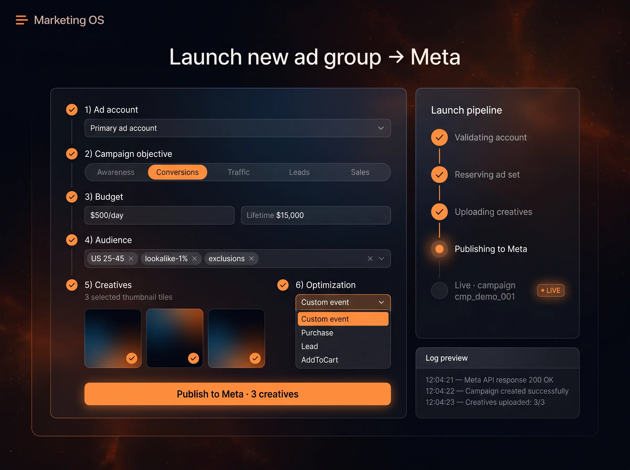 Nexalab cross-platform ad launcher